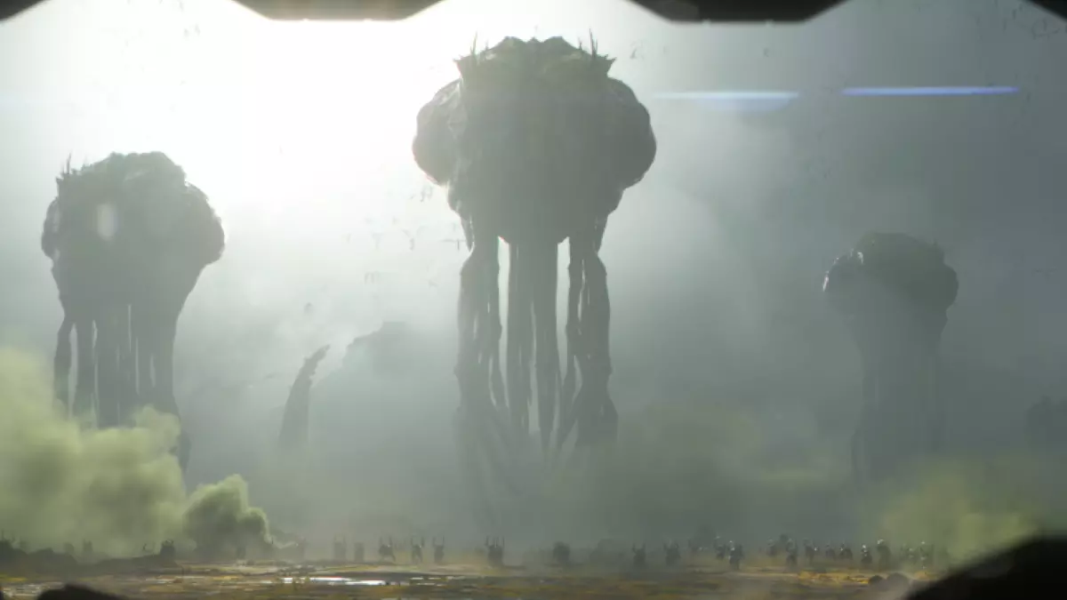 Кадр из трейлера-анонса безымянного шутера по StarCraft с открытым миром, выход которого запланирован на 2030 год.