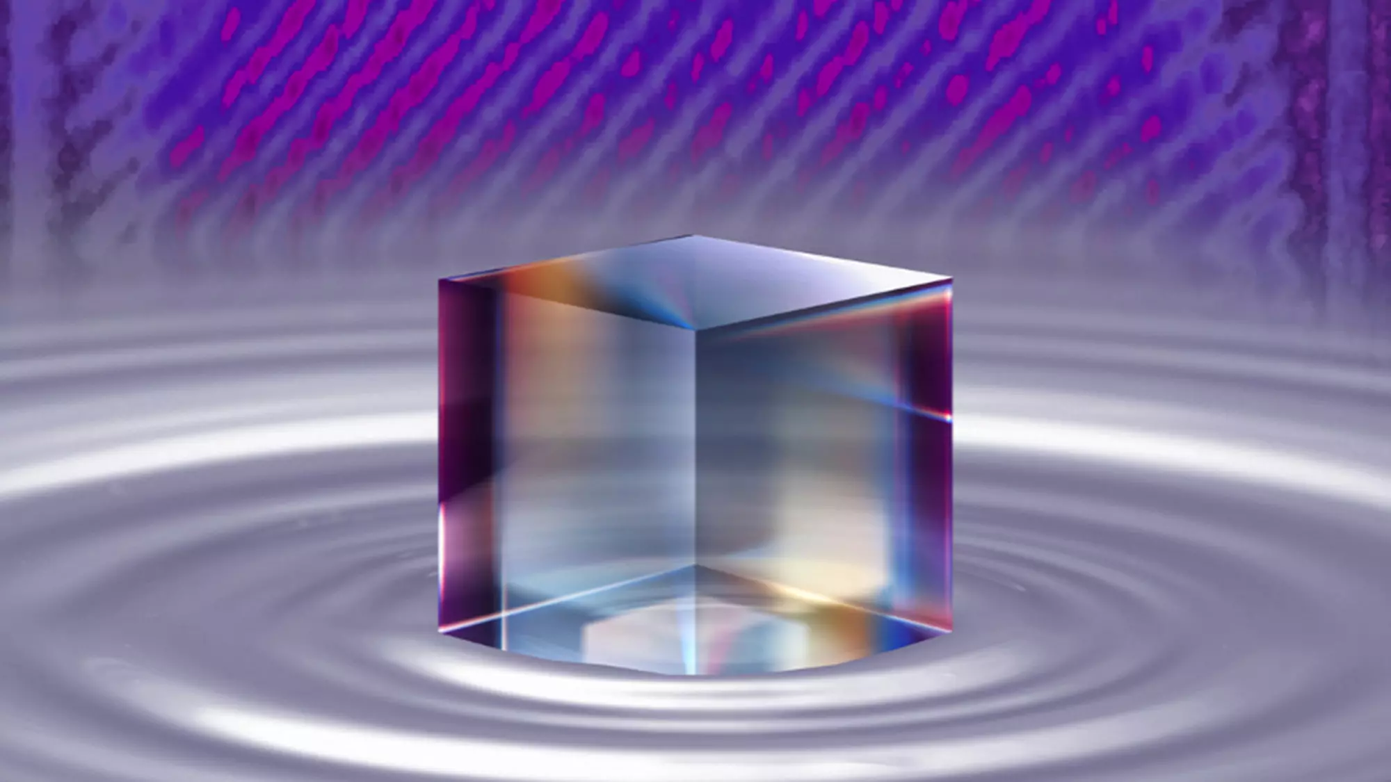 An illustration of a diamond melting.
